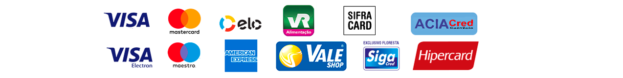Aceitamos os Cartões