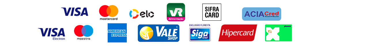 Aceitamos os Cartões